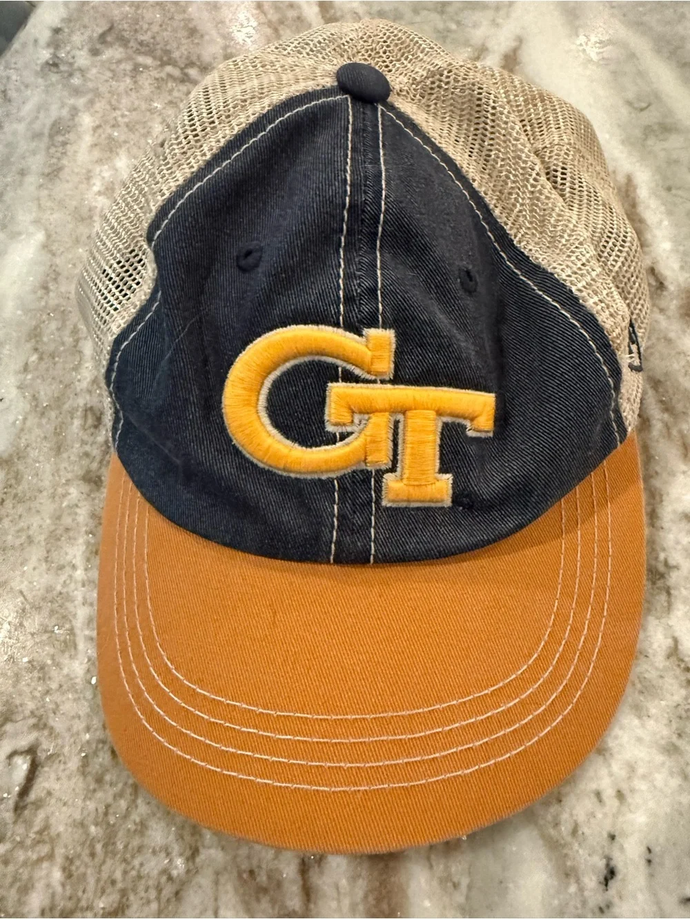 Top of the World Kids GT Embroidered Mesh Cap - Navy, Gold & Tan